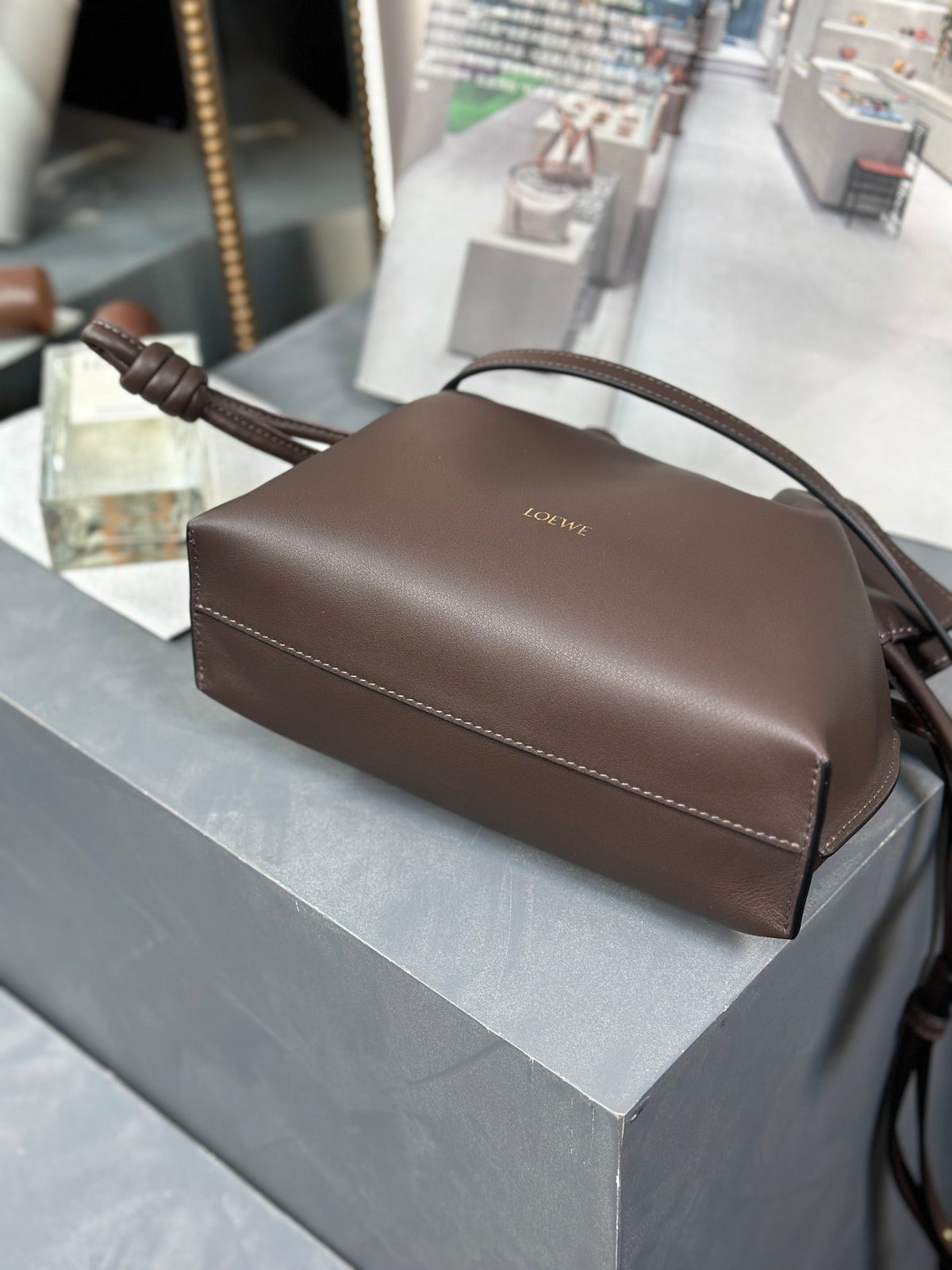 Mini Flamenco Bag 23cm Chocolate Calfskin