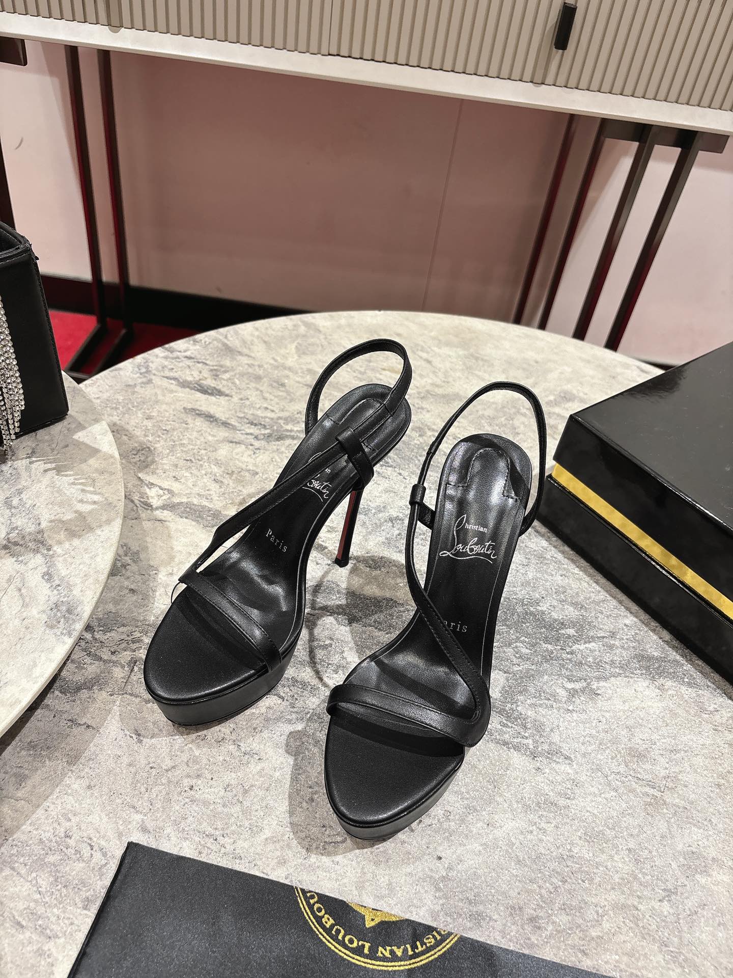Christian Louboutin 2026 Rosalie Alta Sandal 150mm Leather 217733
