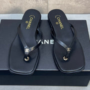 Chanel 2026 Flip-flop Sandal Black Cowhide 856669