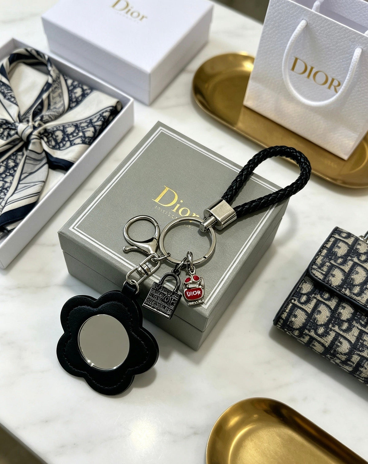Dior Flower And Bag Charm