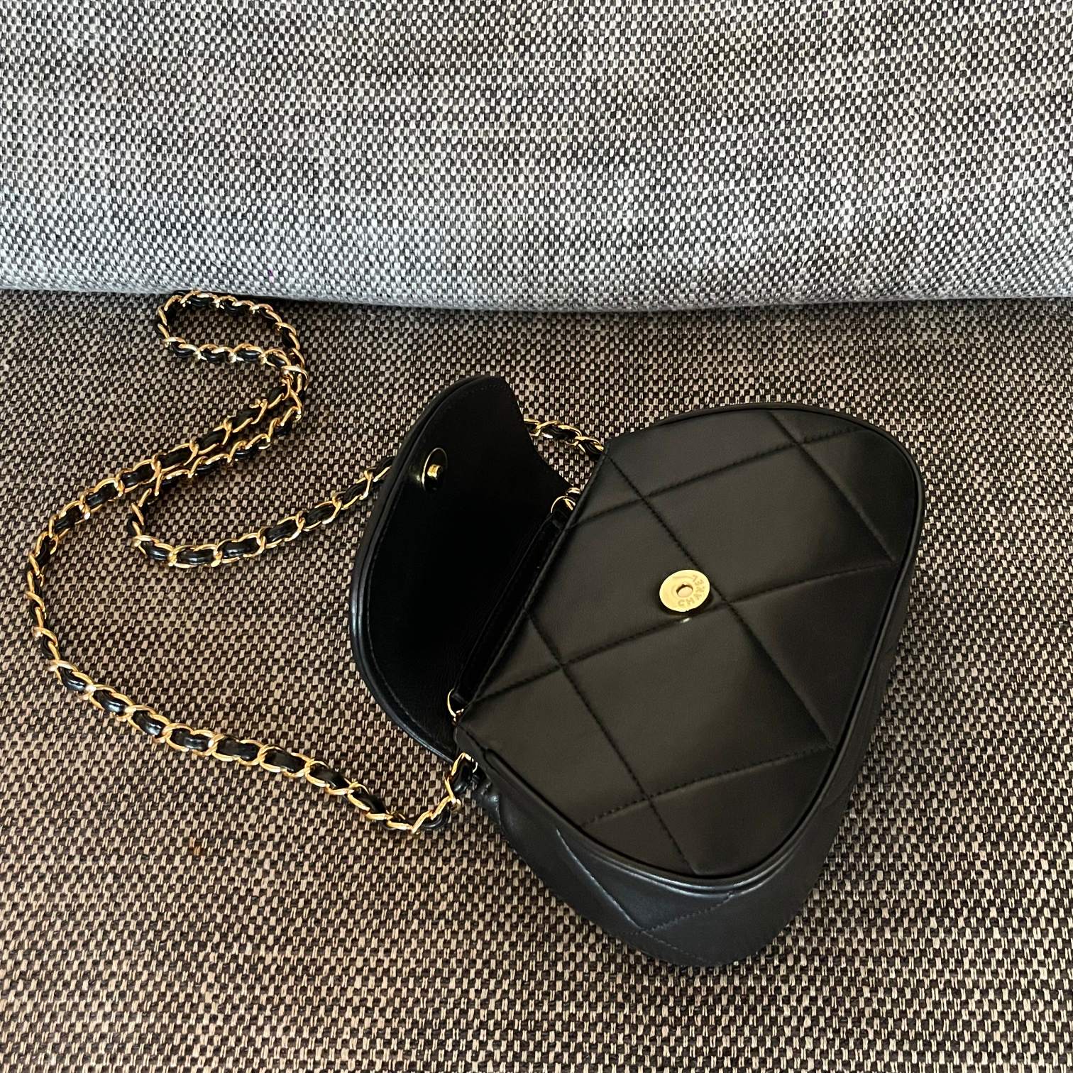 Chanel 2026 Matelasse Coco Mark Bag 22cm Black Lambskin