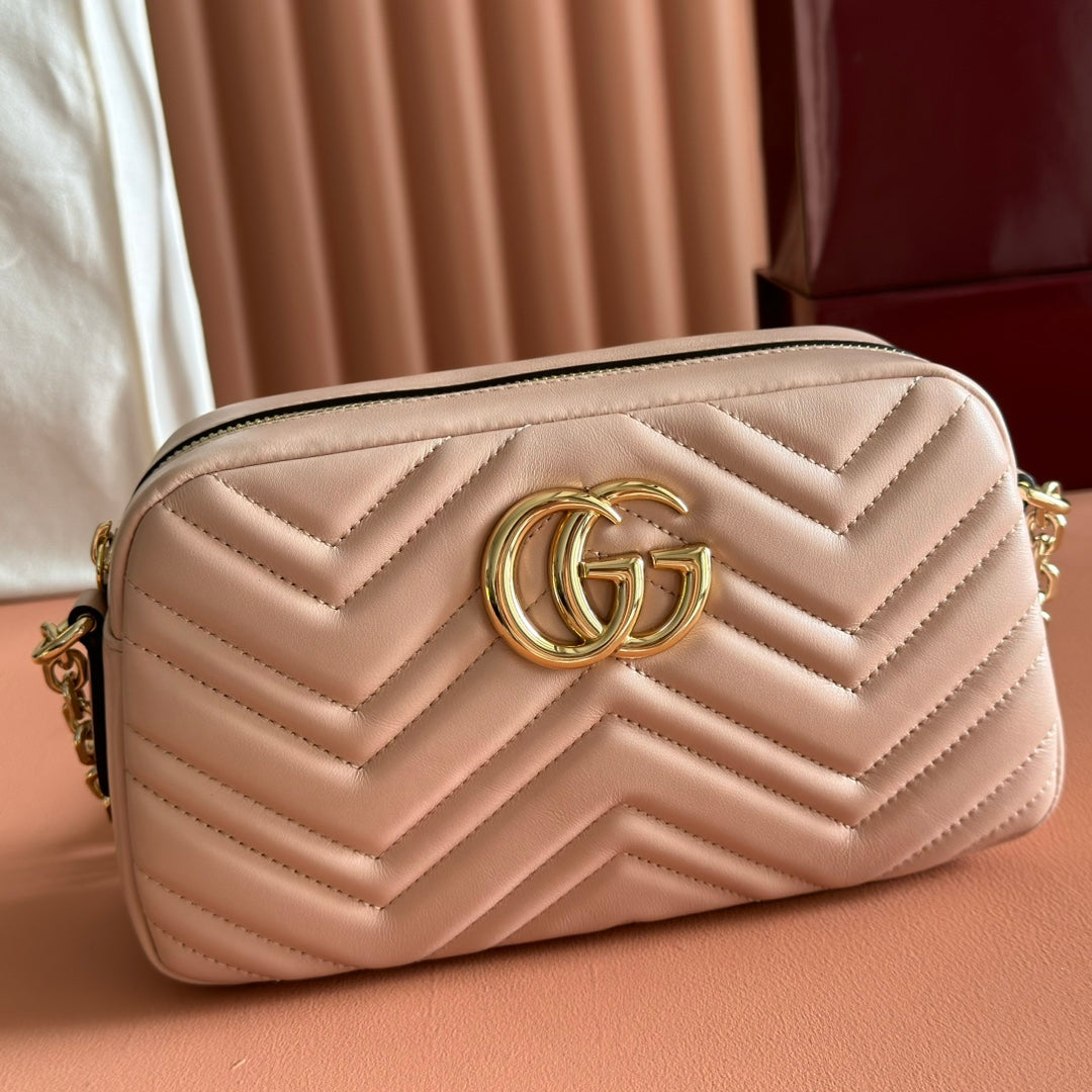 GG 2025 Mamont Bag 24cm Pink Gold Lambskin 273725