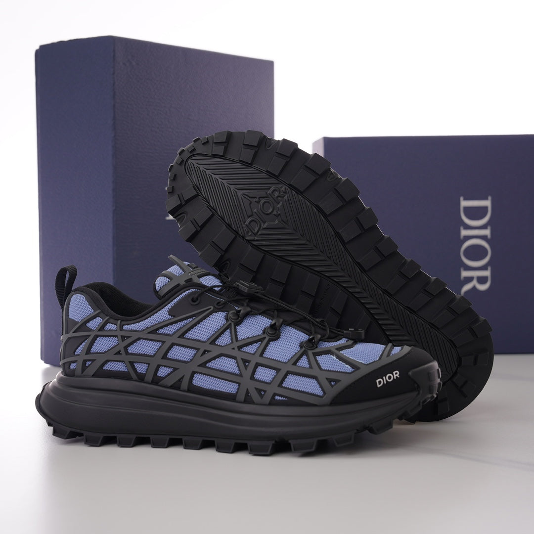 CD B31 SNEAKER BLACK AND PURPLE MESH FABRIC