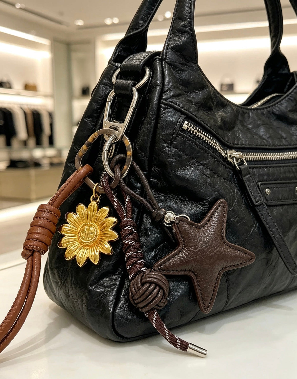 Balenciaga Star Leather Charm