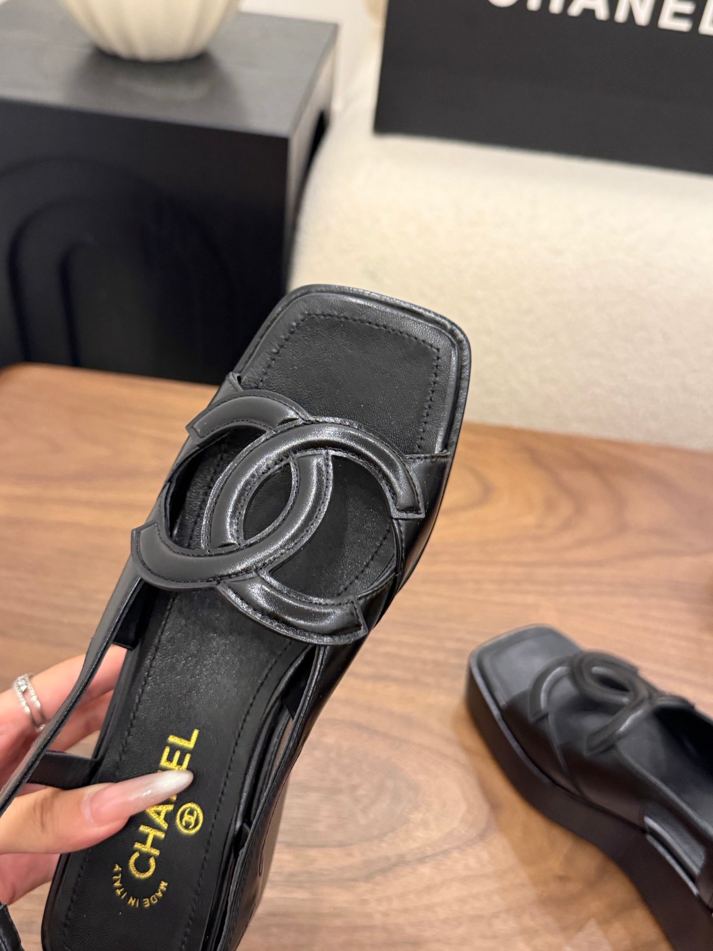 Chanel 2026 Sandal 50mm Suede Sheepskin 948636