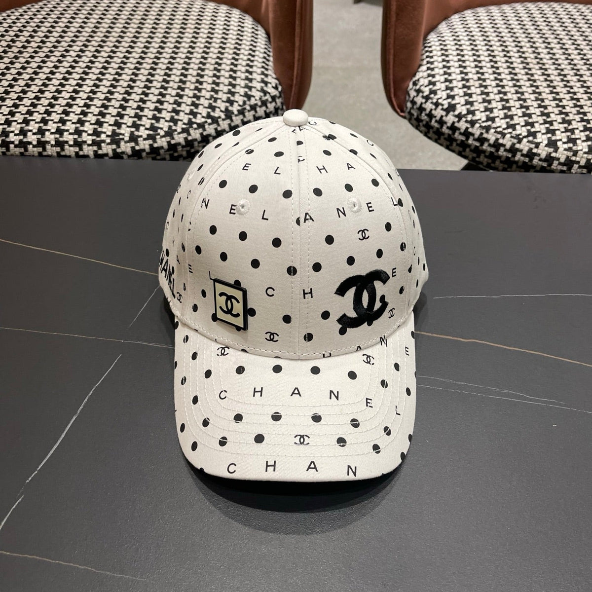 Chanel 2026 Polka Dot Baseball Cap 566030
