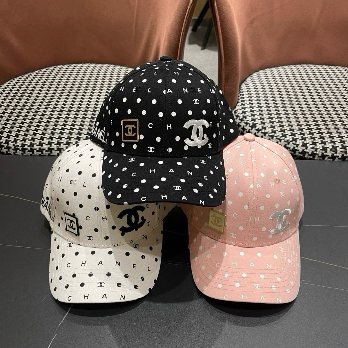 Chanel 2026 Polka Dot Baseball Cap 566030