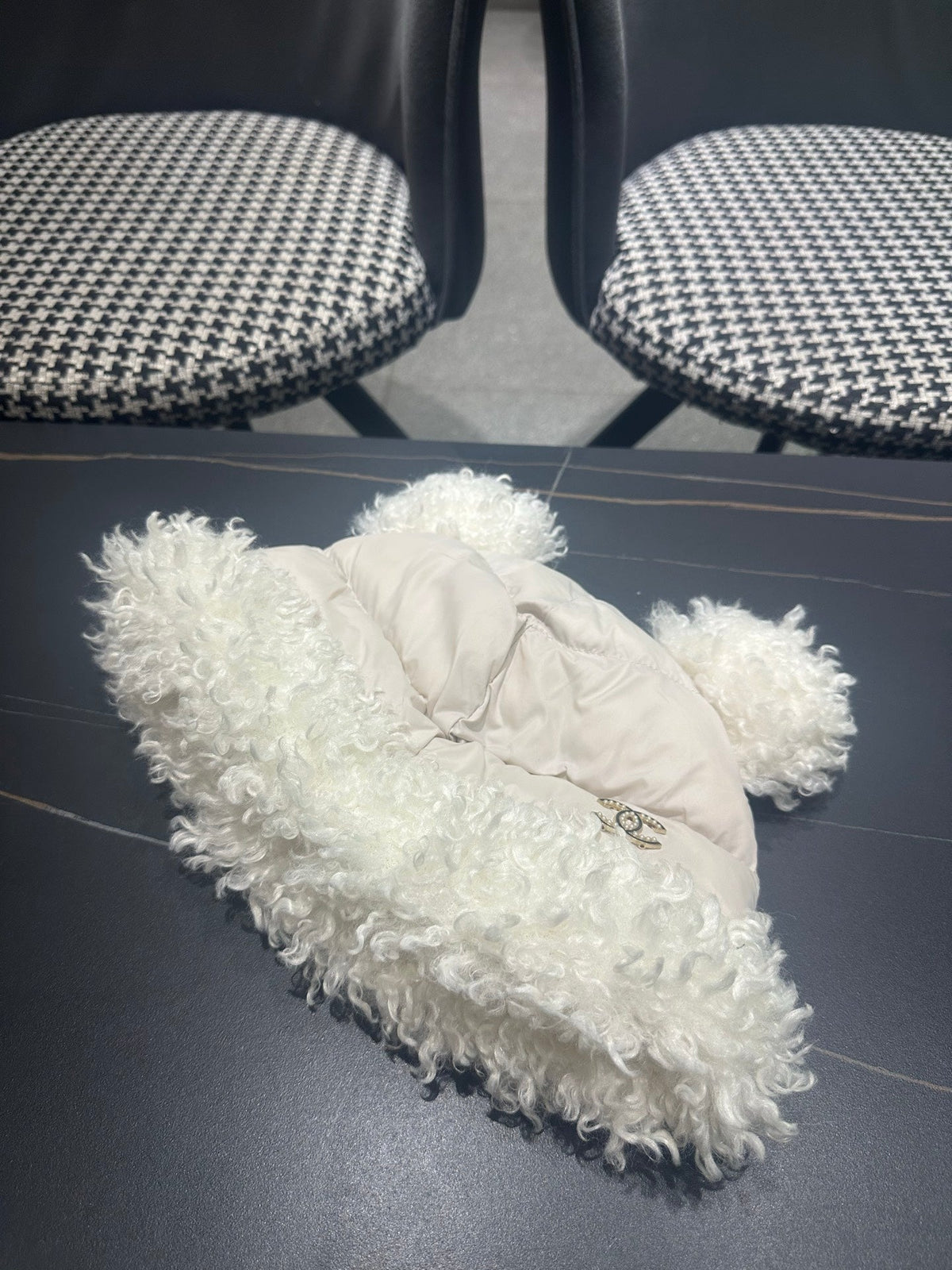 Chanel 2026 Bear-Ear Hat Fabric 566090