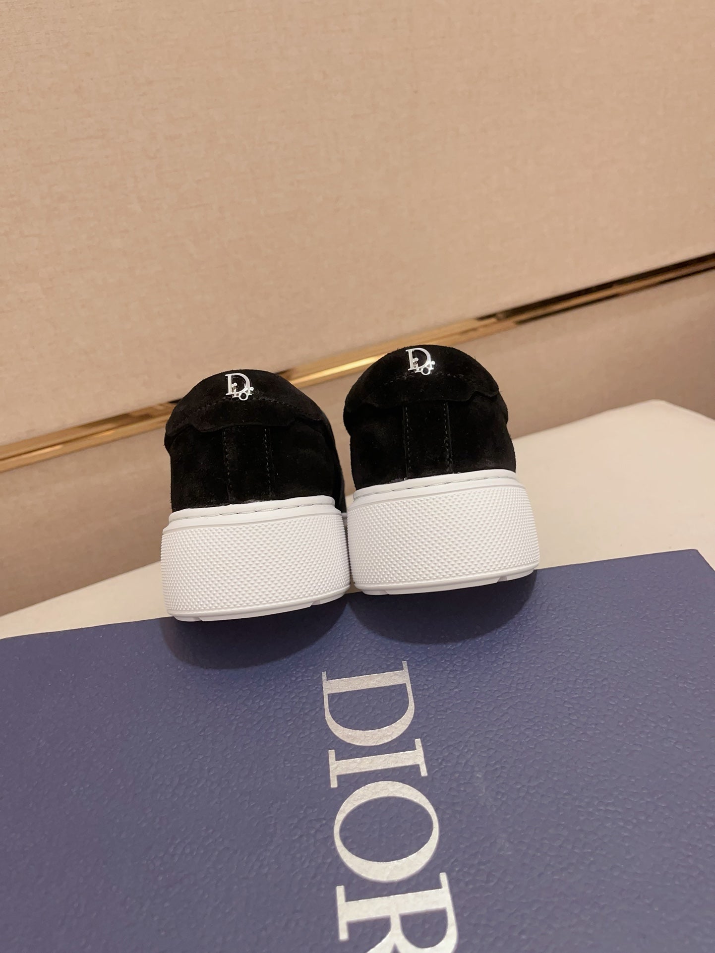 CD B23 SLIP ON BLACK SUEDE AND JACQUARD
