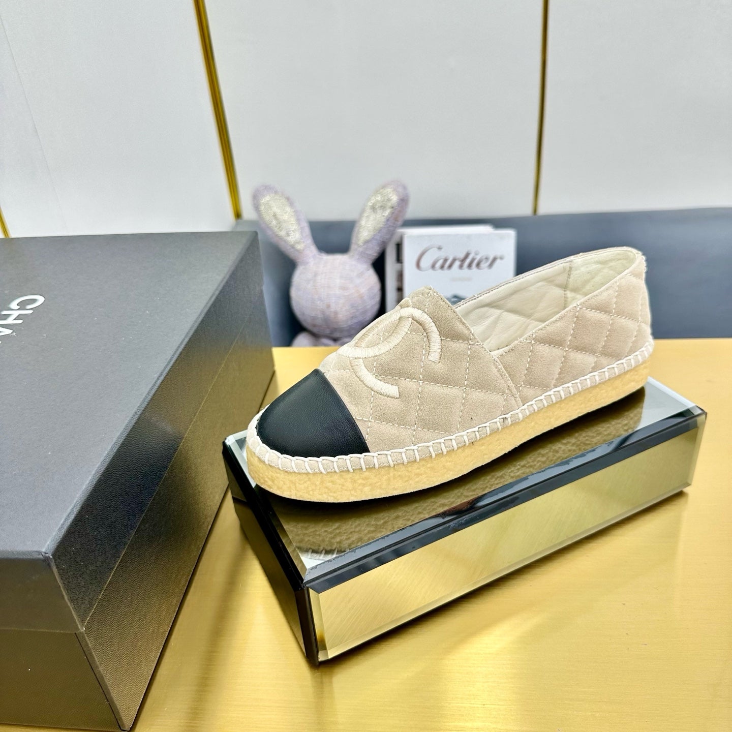 CC 25s Slipâ€“on Espadrilles Beige Velvet 297828