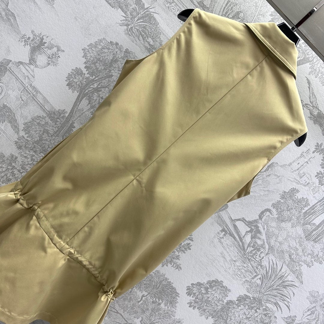 Gucci 25 Polo Shift Dress Cookies And Cream Polyester 231769