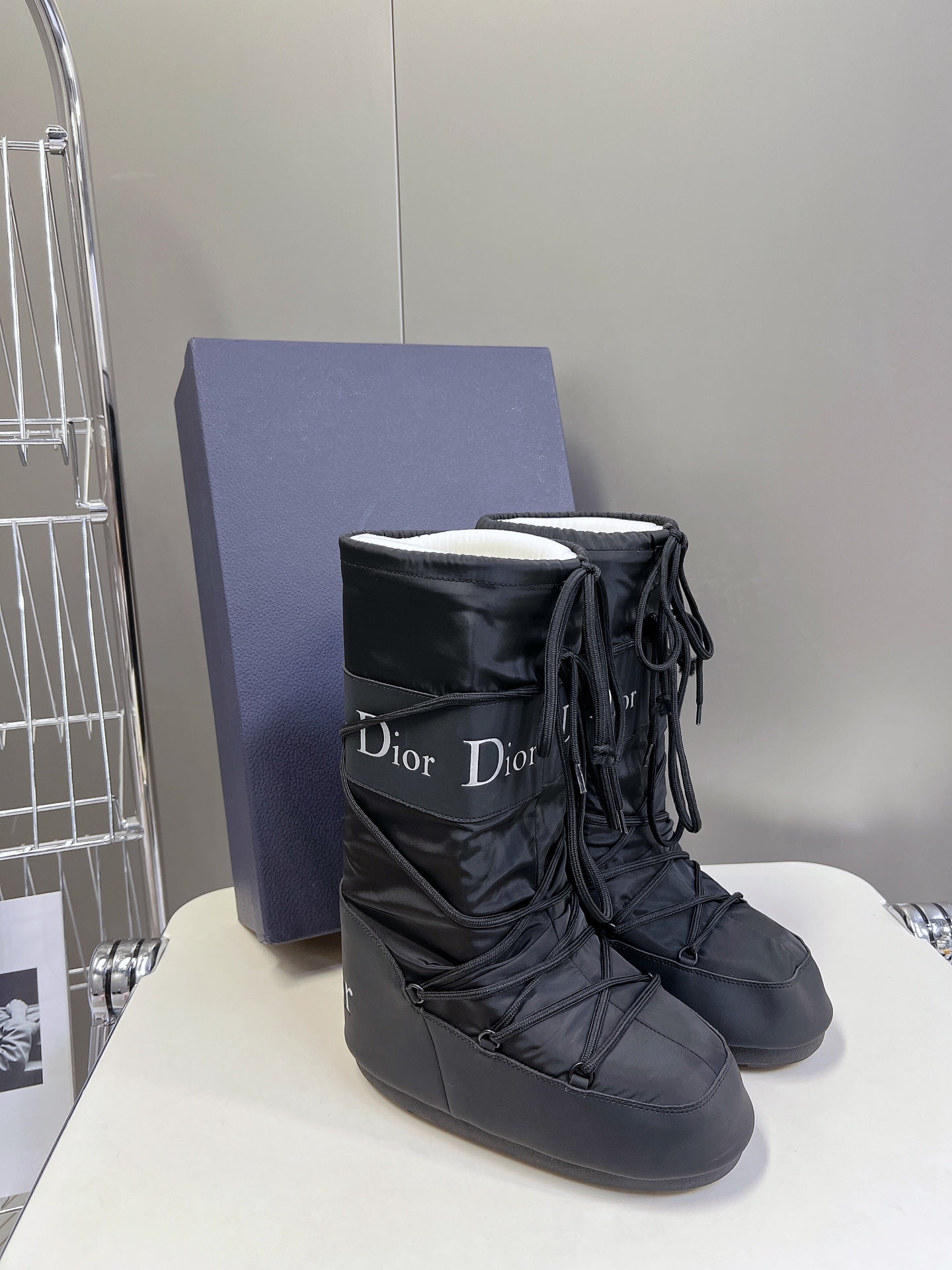 CD Short Boots 60mm In Black Cowhide 989716