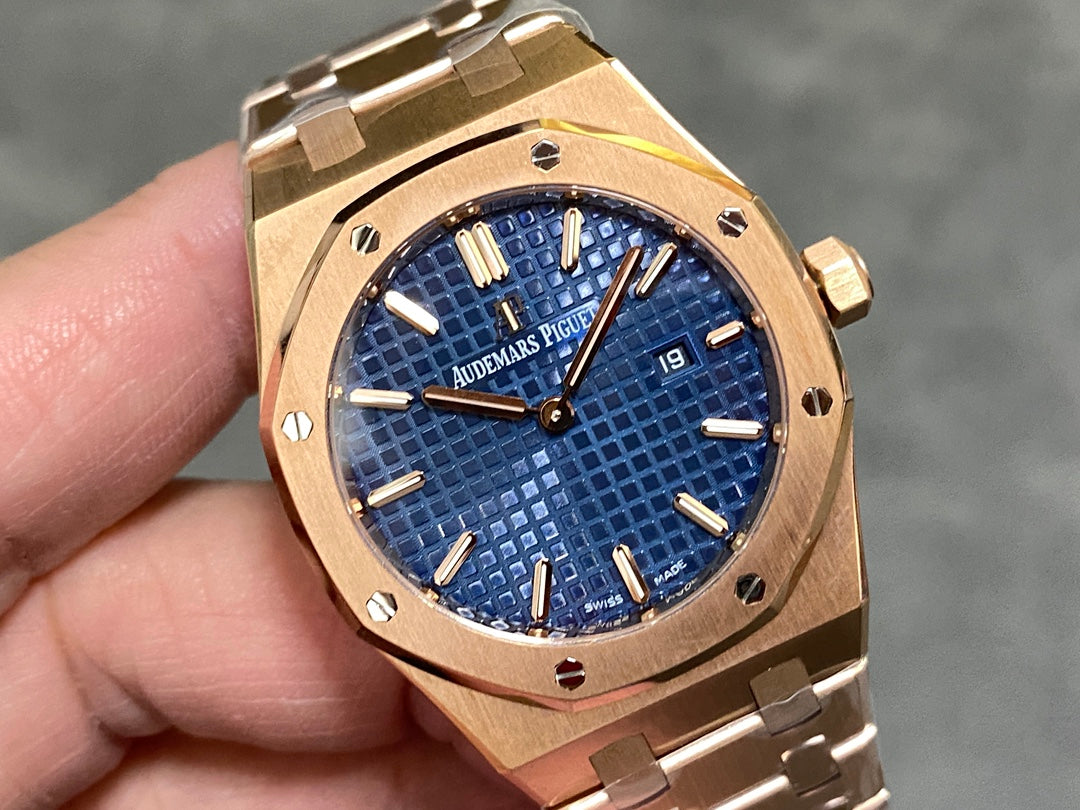 Audemars Piguet Royal Oak Lady 33mm Rose Gold Blue Dial