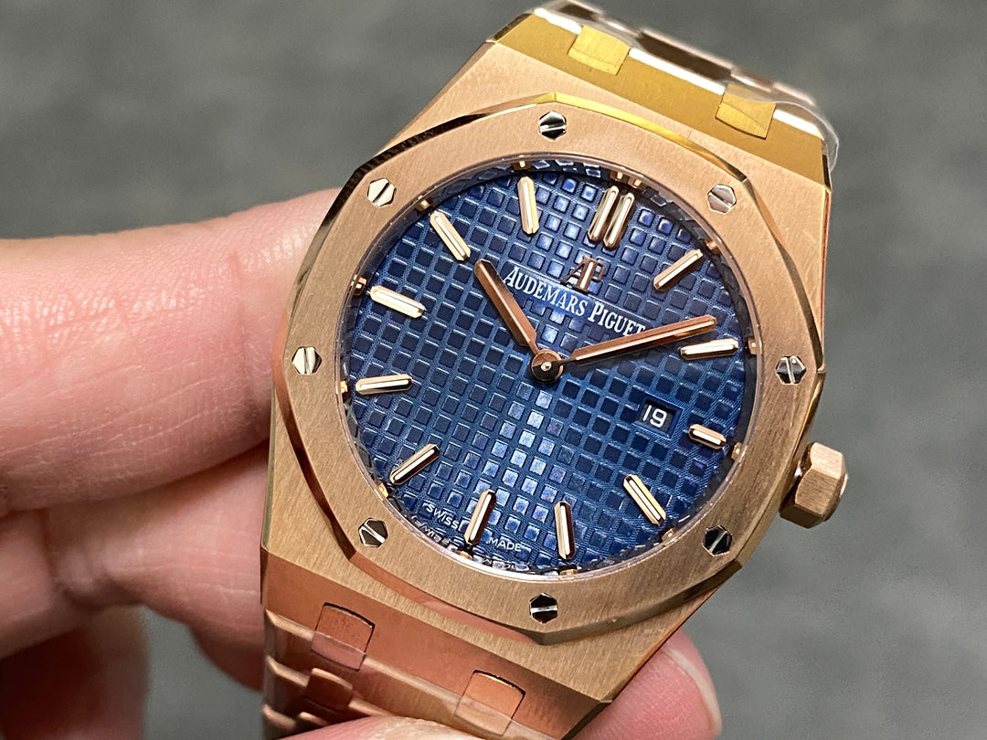 Audemars Piguet Royal Oak Lady 33mm Rose Gold Blue Dial