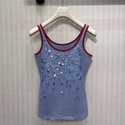 Prada 2026 Tank Top Blue Red Cotton 399200