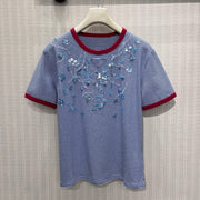 Prada 2026 Shirt Blue Red Cotton 399203