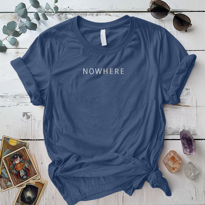 Nowhere T Shirt Indigo Blue Mockup