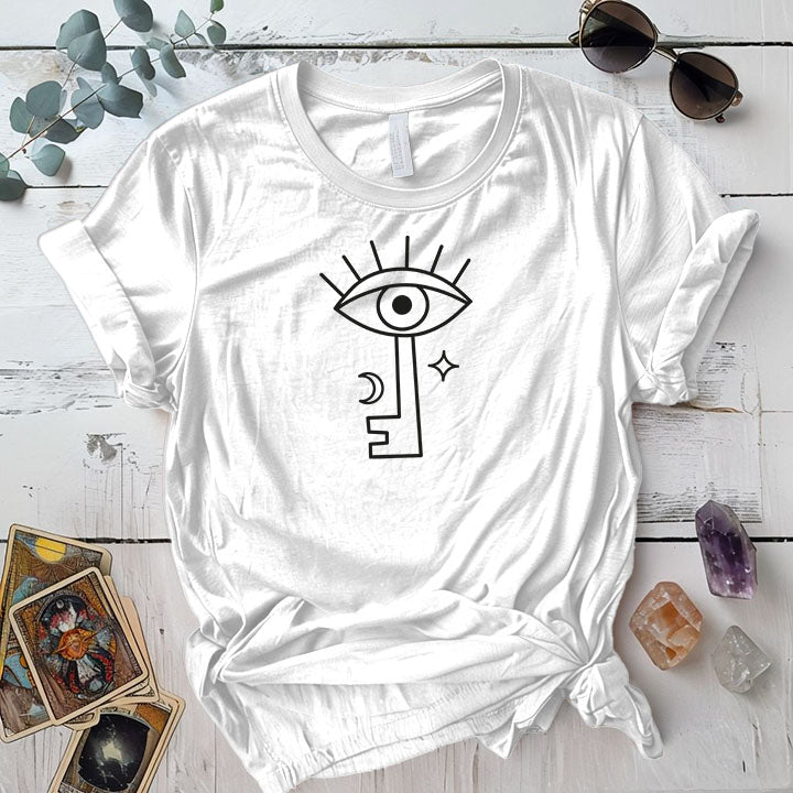 Third Eye Key T Shirt White Mockup